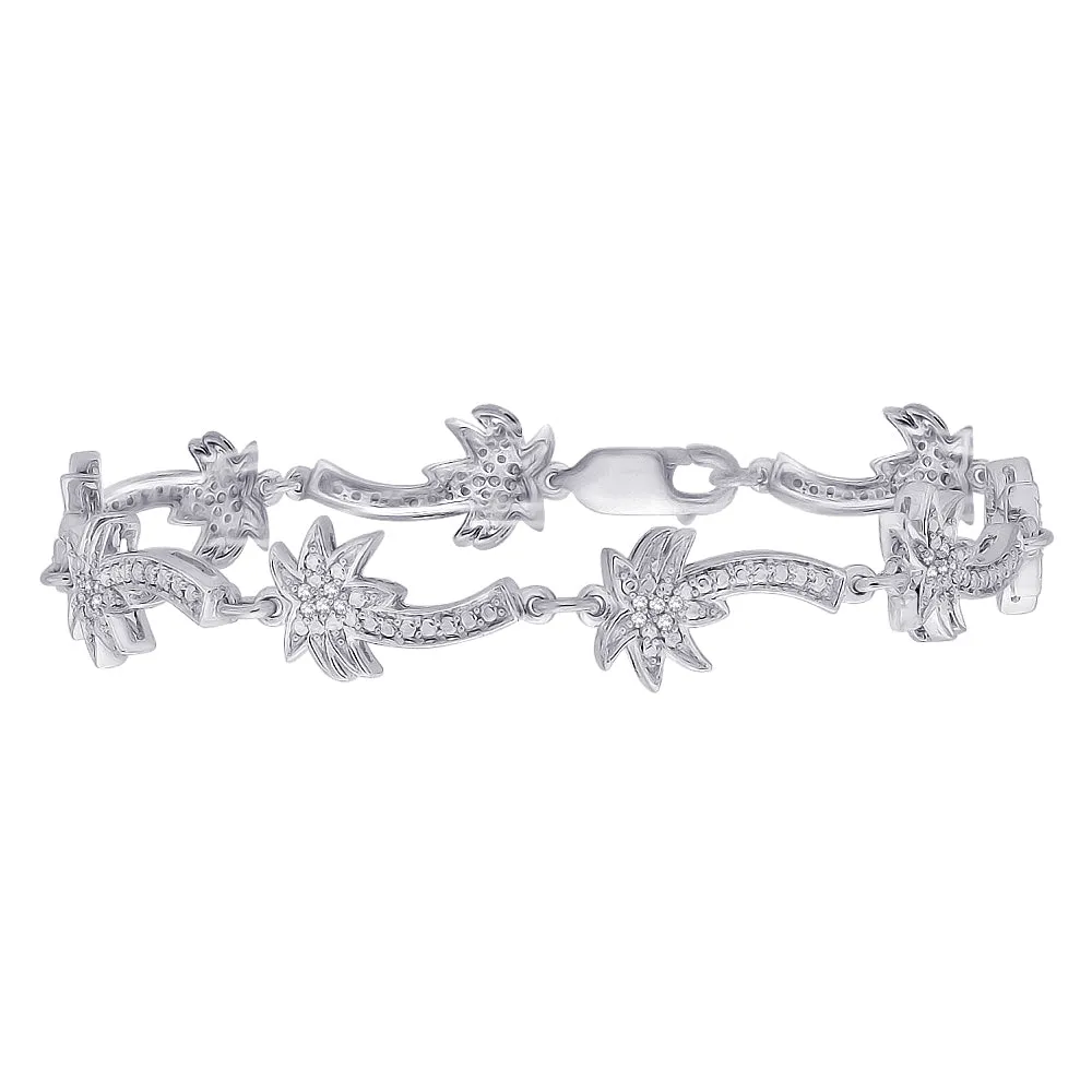 KATARINA 1/5 cttw Diamond "Palm Tree" Tennis Bracelet