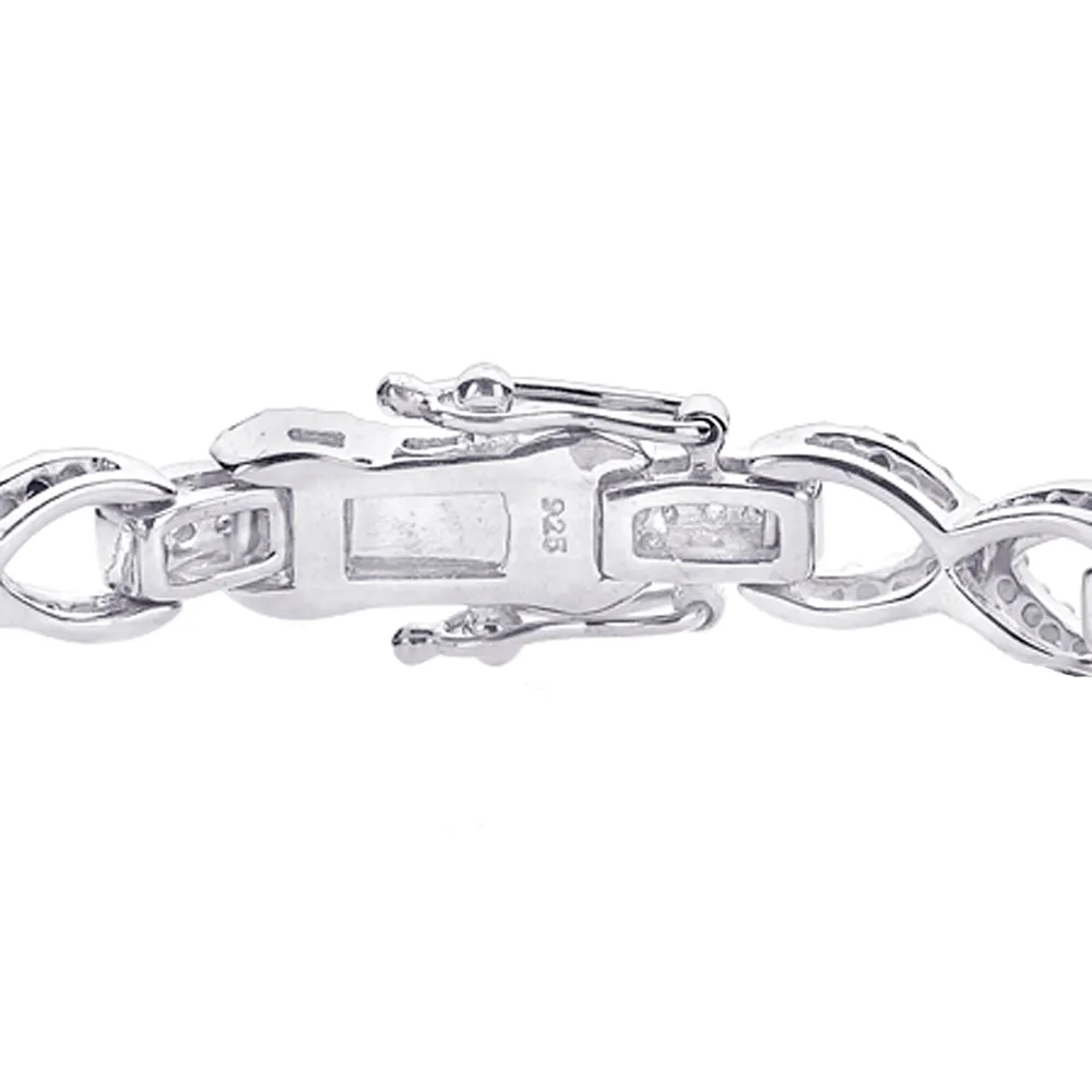 KATARINA Black and White Diamond Link Bracelet (3/8 cttw)