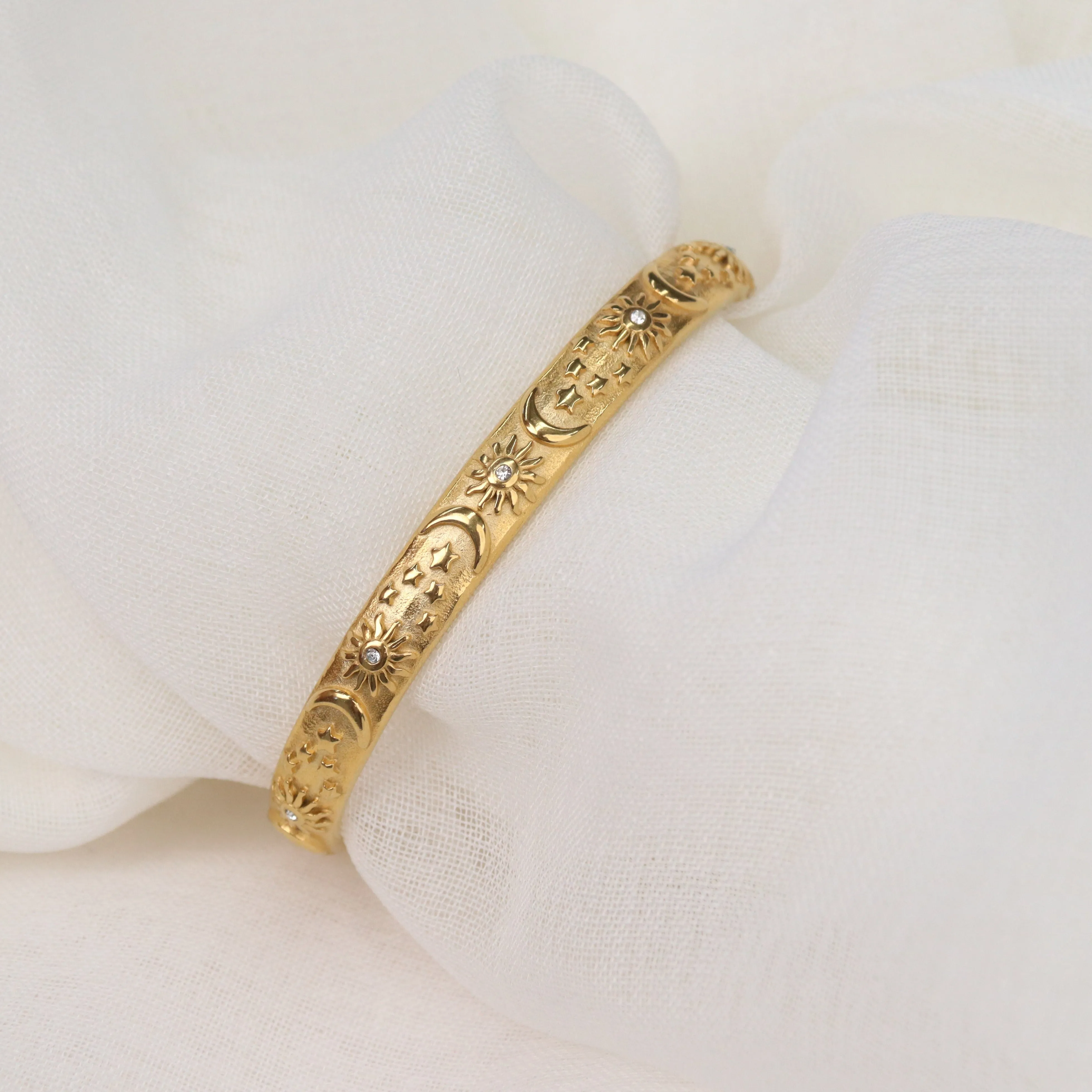 Kerry | Stainless Steel 18K Gold Plated Cuff Bangle