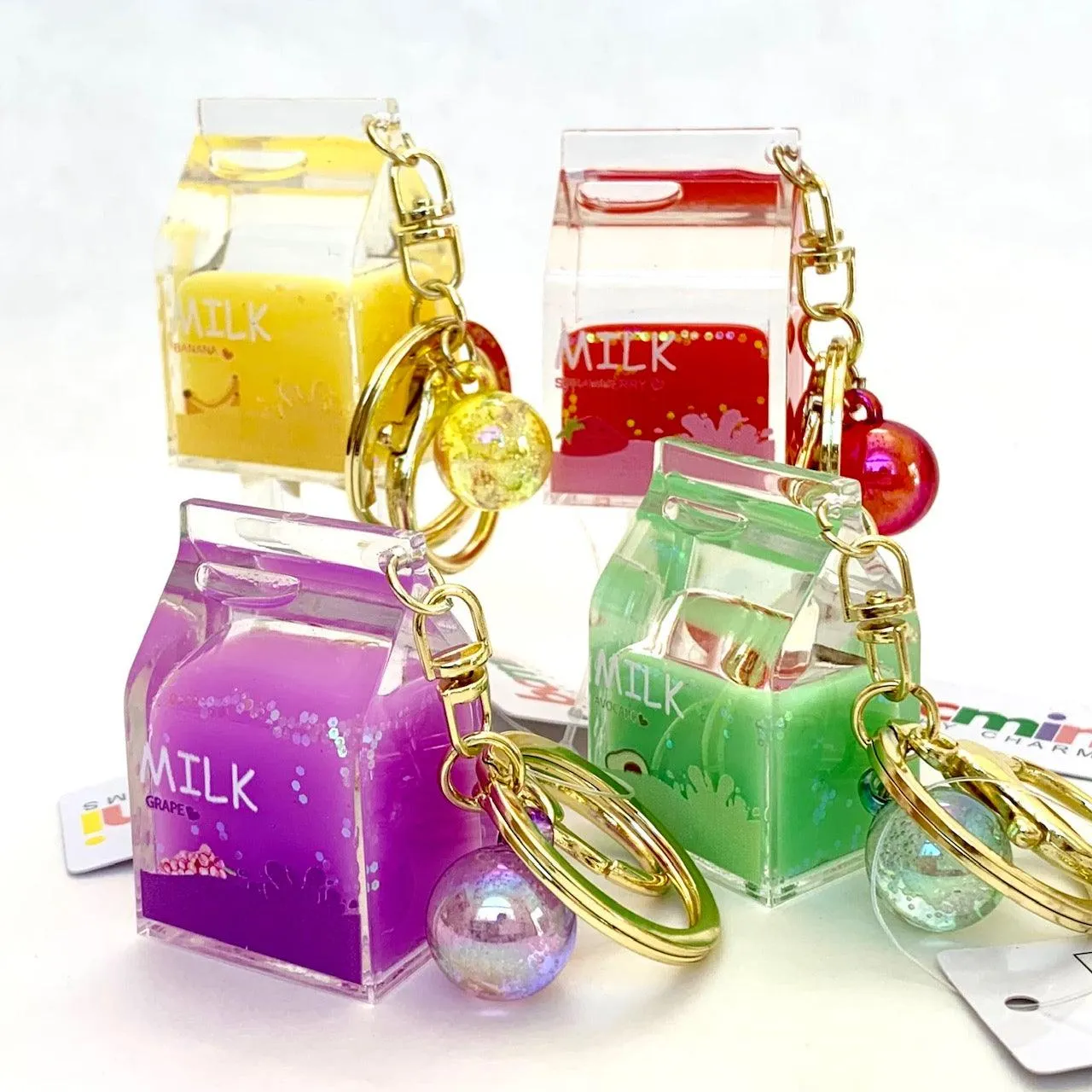 Key Chains | Fruit Milk Carton Keyring| BC Mini