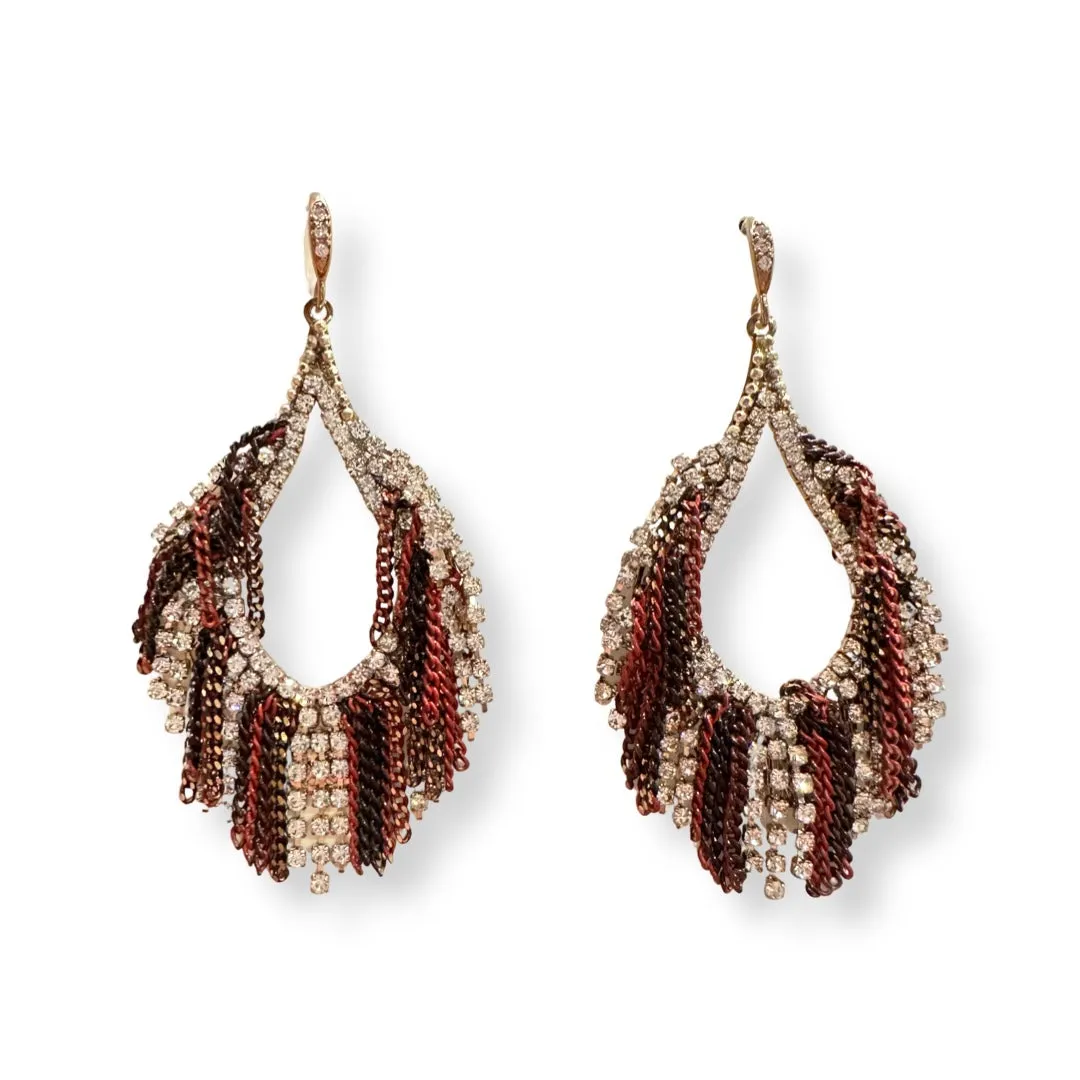 Krista Crystal Chandelier Teardrop Statement Earrings