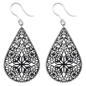 Lacey Teardrop Dangles Hypoallergenic Earrings for Sensitive Ears Made with Plastic Posts