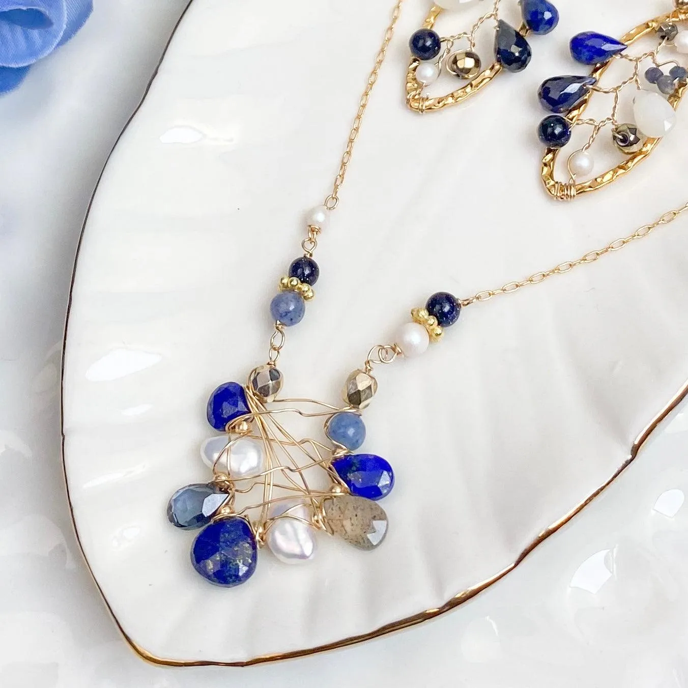 Lapis Filigree Necklace