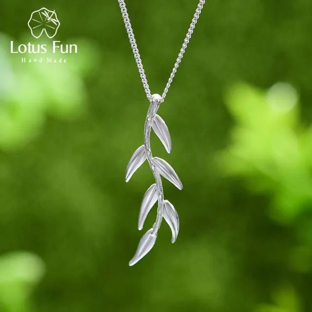 Long Branch and Leaves Pendant Fine Jewelry Chains and Necklace