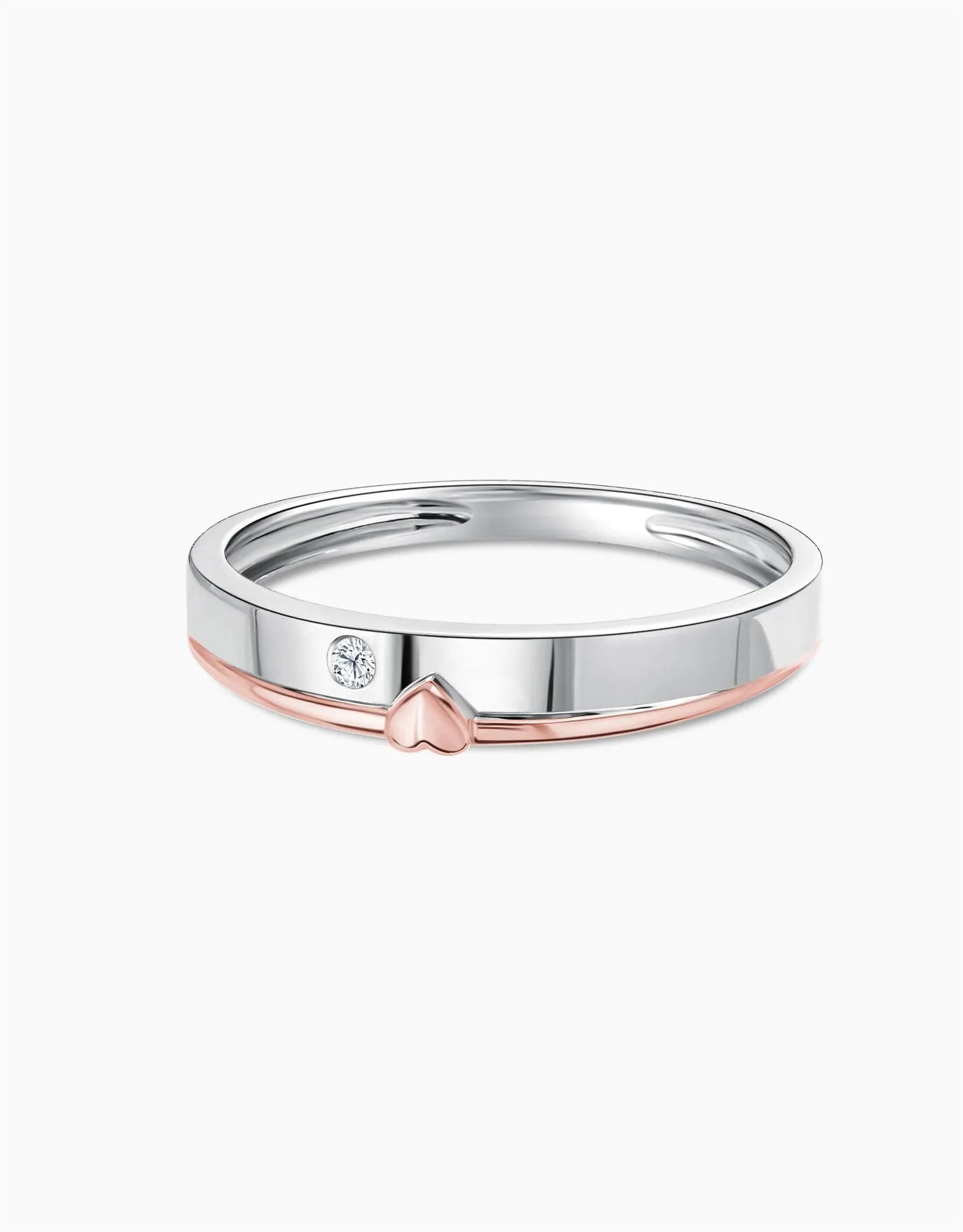 LVC Tresor Amor Heart Diamond Wedding Band