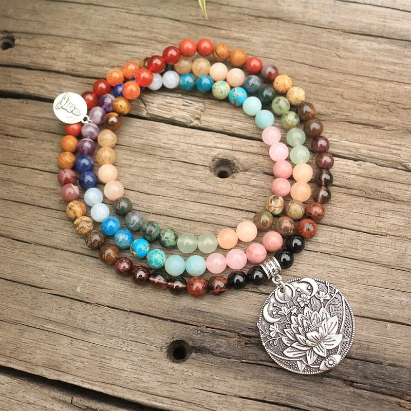 Mala with 28 Colorful Stones