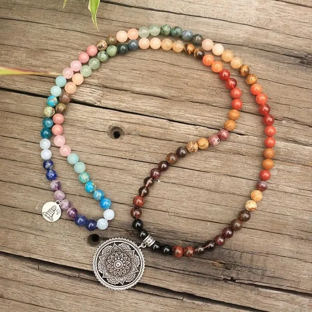 Mala with 28 Colorful Stones