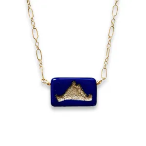 Martha's Vineyard Navy Blue Island Pendant Necklace