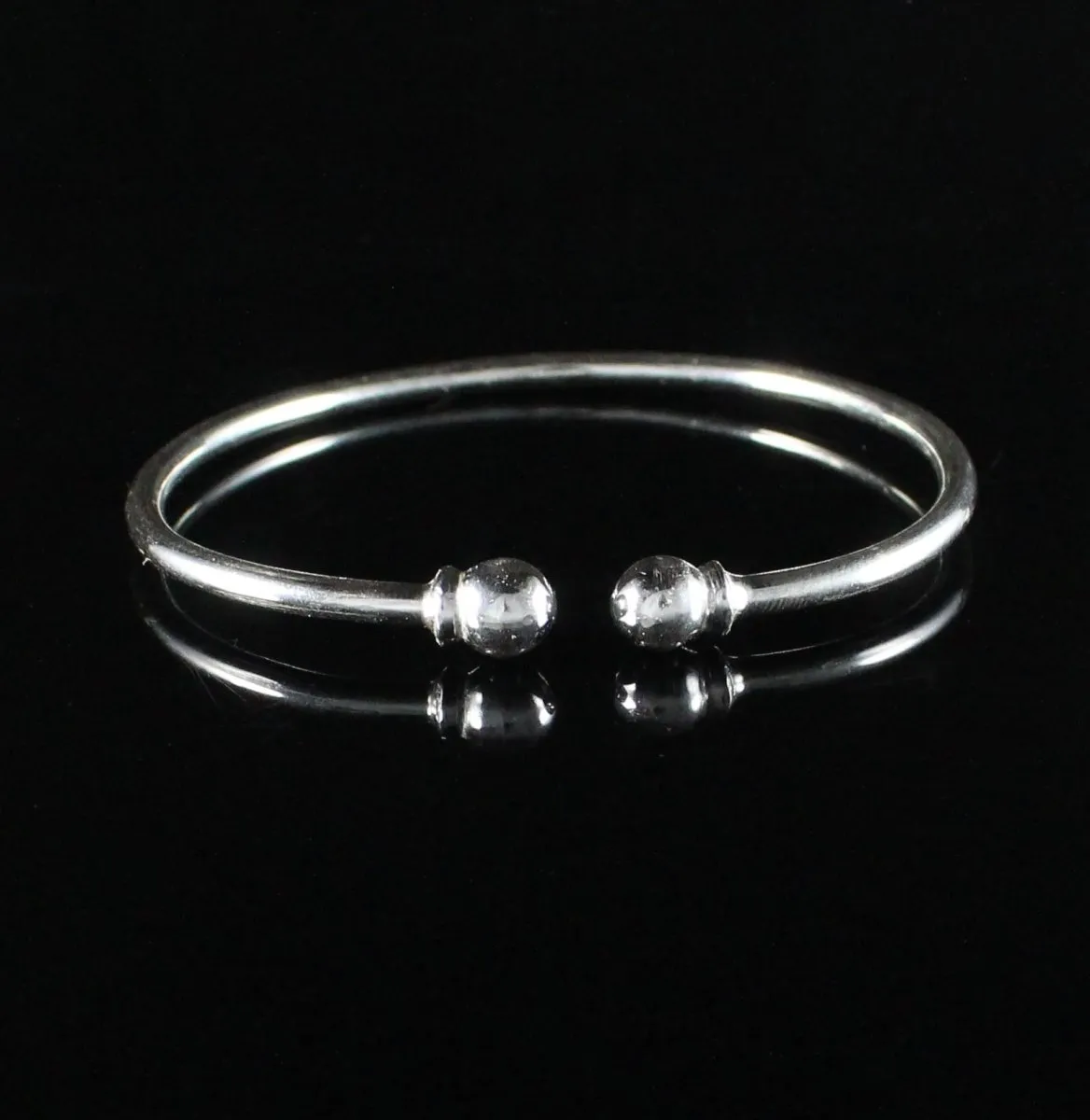 Medium Plain Solid Ball Bangle