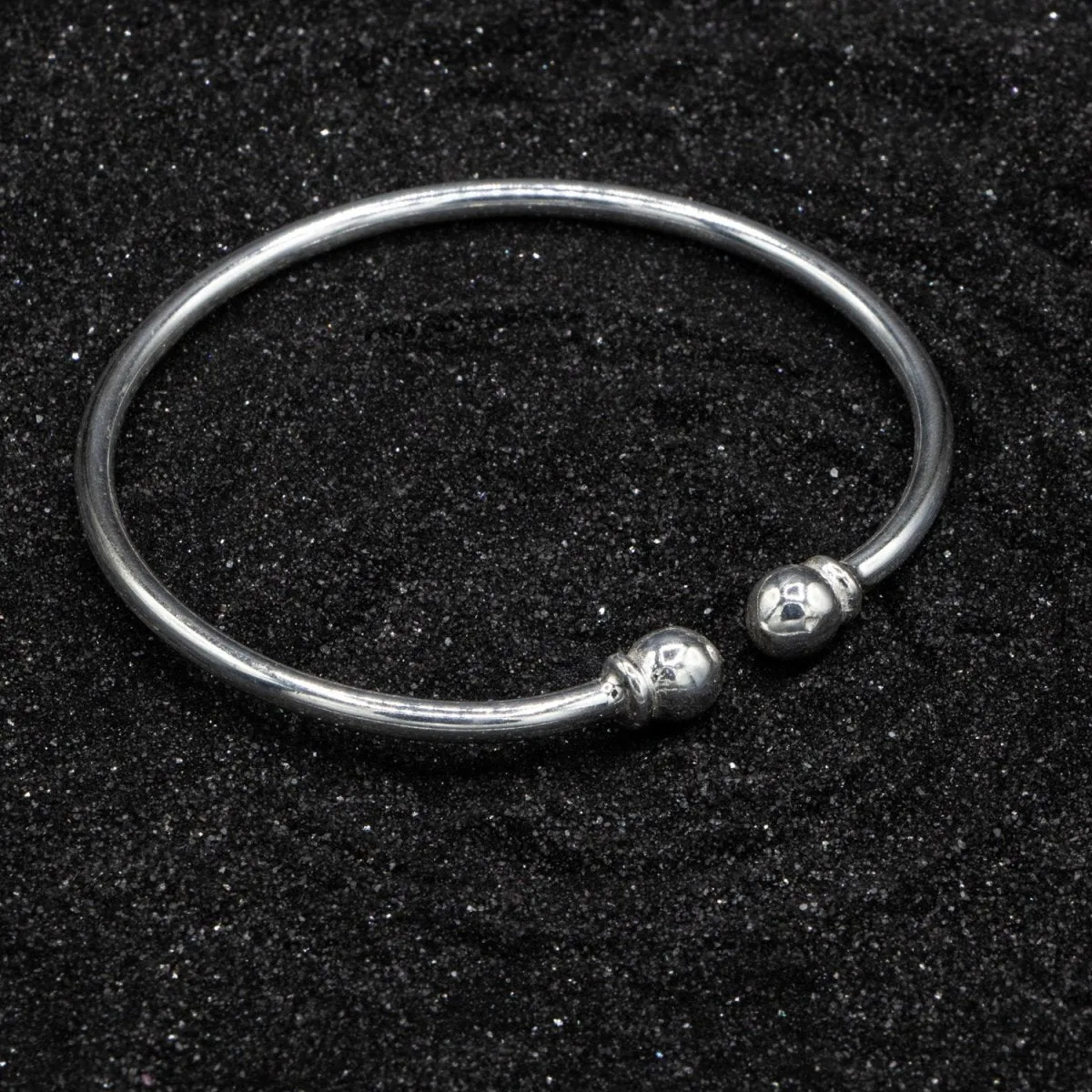 Medium Plain Solid Ball Bangle