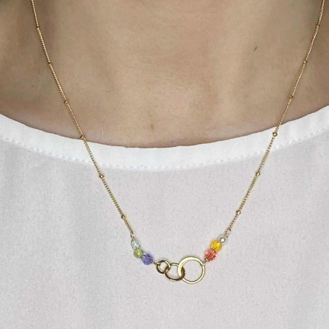 Mini Bubbles Colorful Layering Necklace