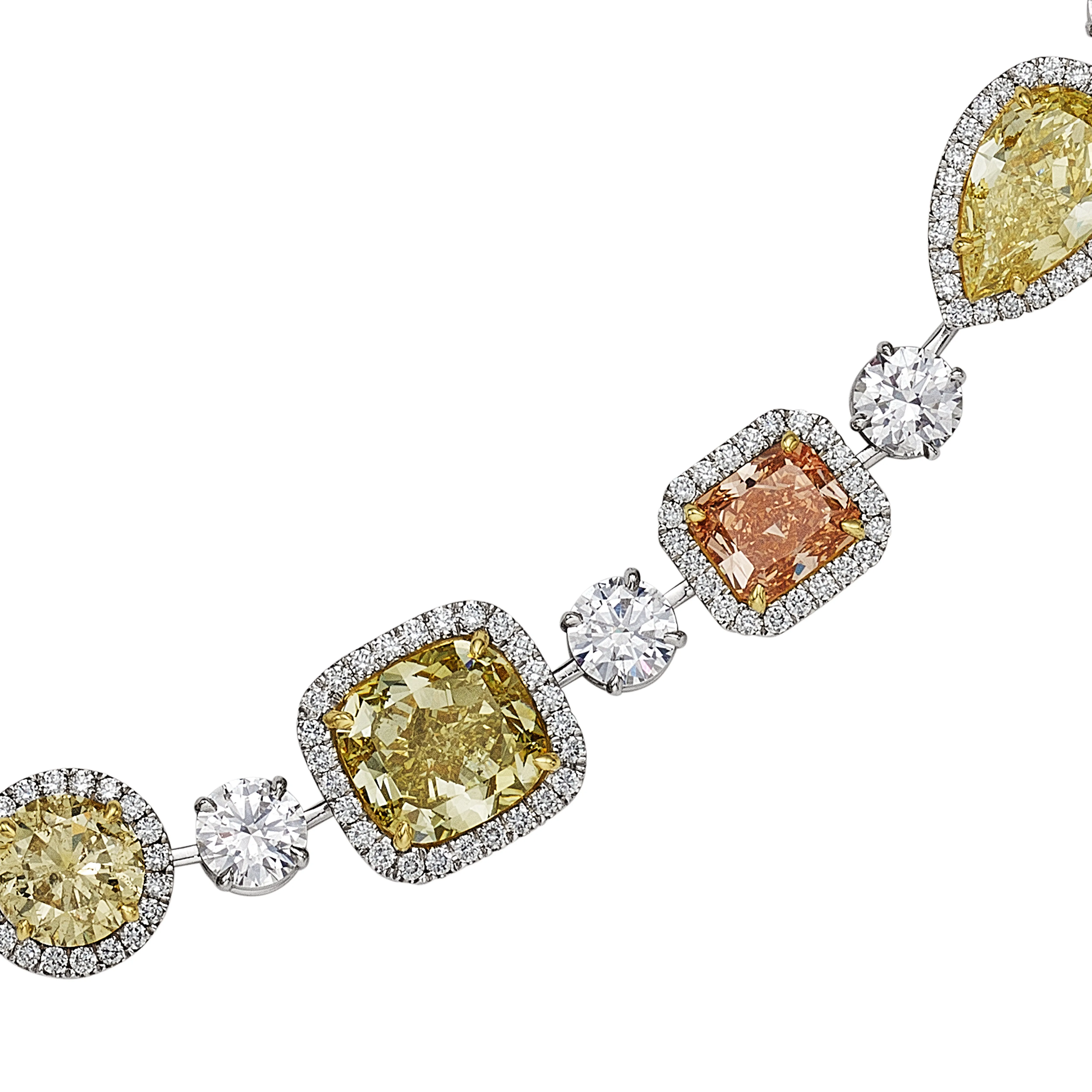 Multi-Fancy Color Diamond Necklace, 47 CT