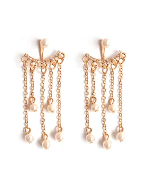 Pearls And Chains Earrings