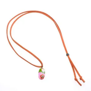 Peppercorn Kids Babushka Doll Charm on Suede Cord Necklace