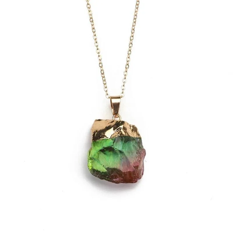 Pinksee Colorful Chakra Rock Necklace