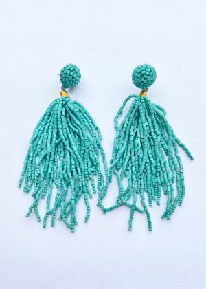 Ravello Fringe Drops- Turquoise