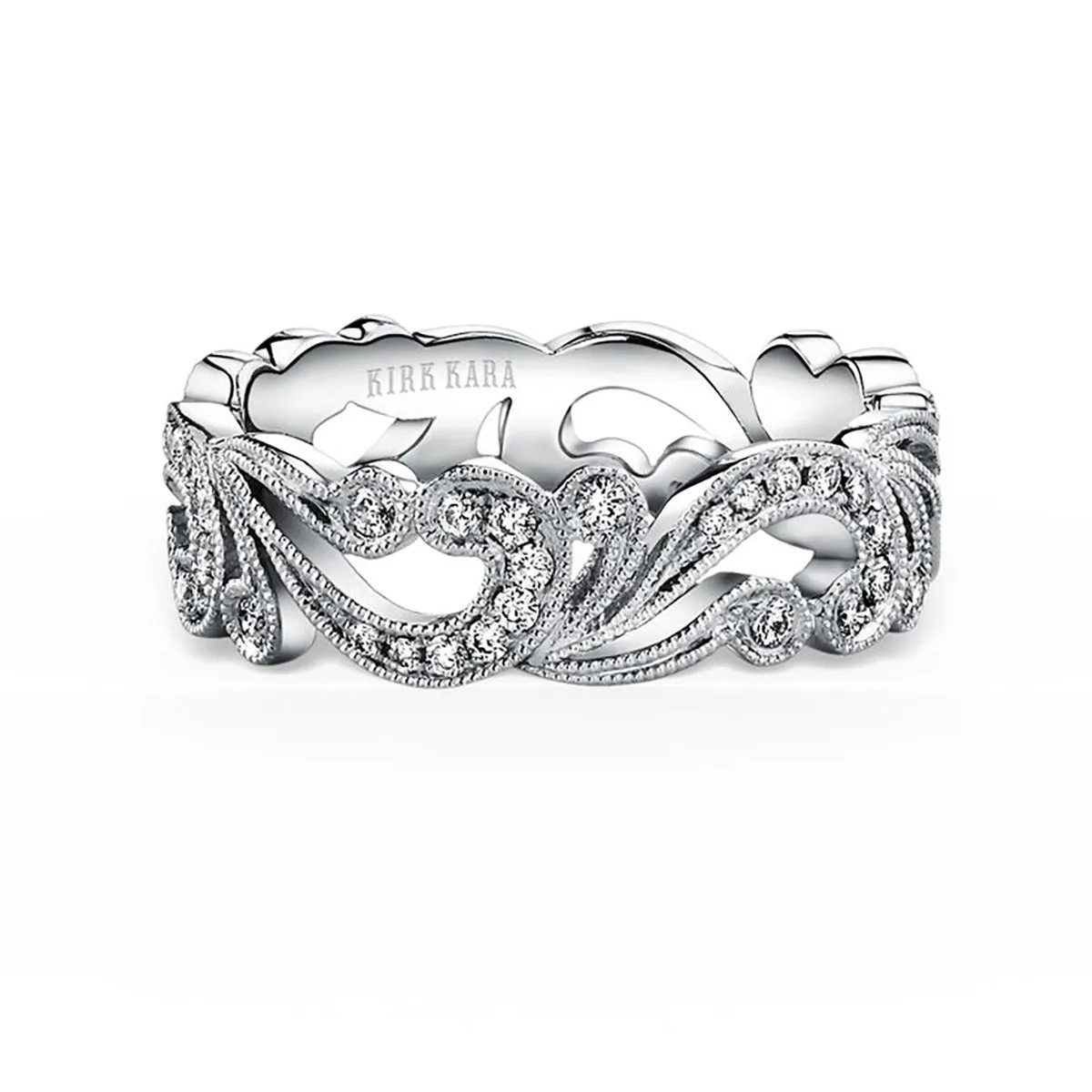 Romantic Waves Diamond Wedding Band