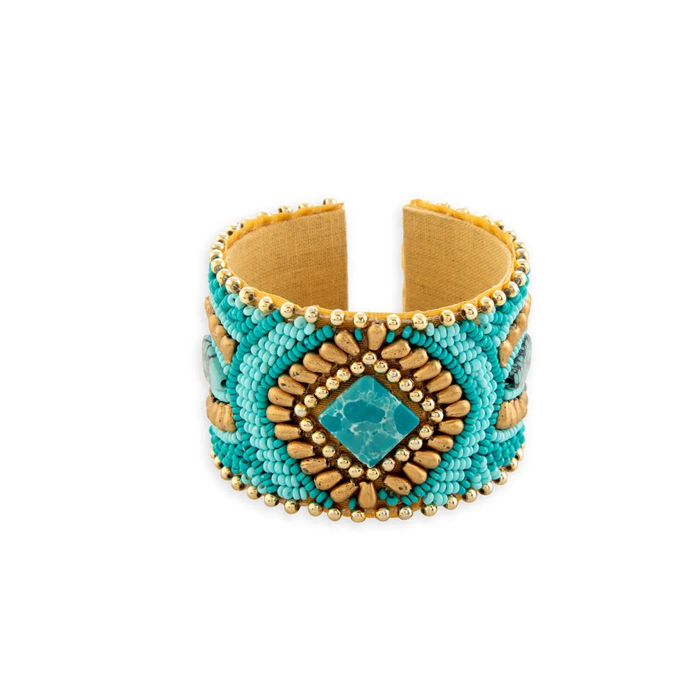 Savannah Worlds Beaded Cuff Bracelet