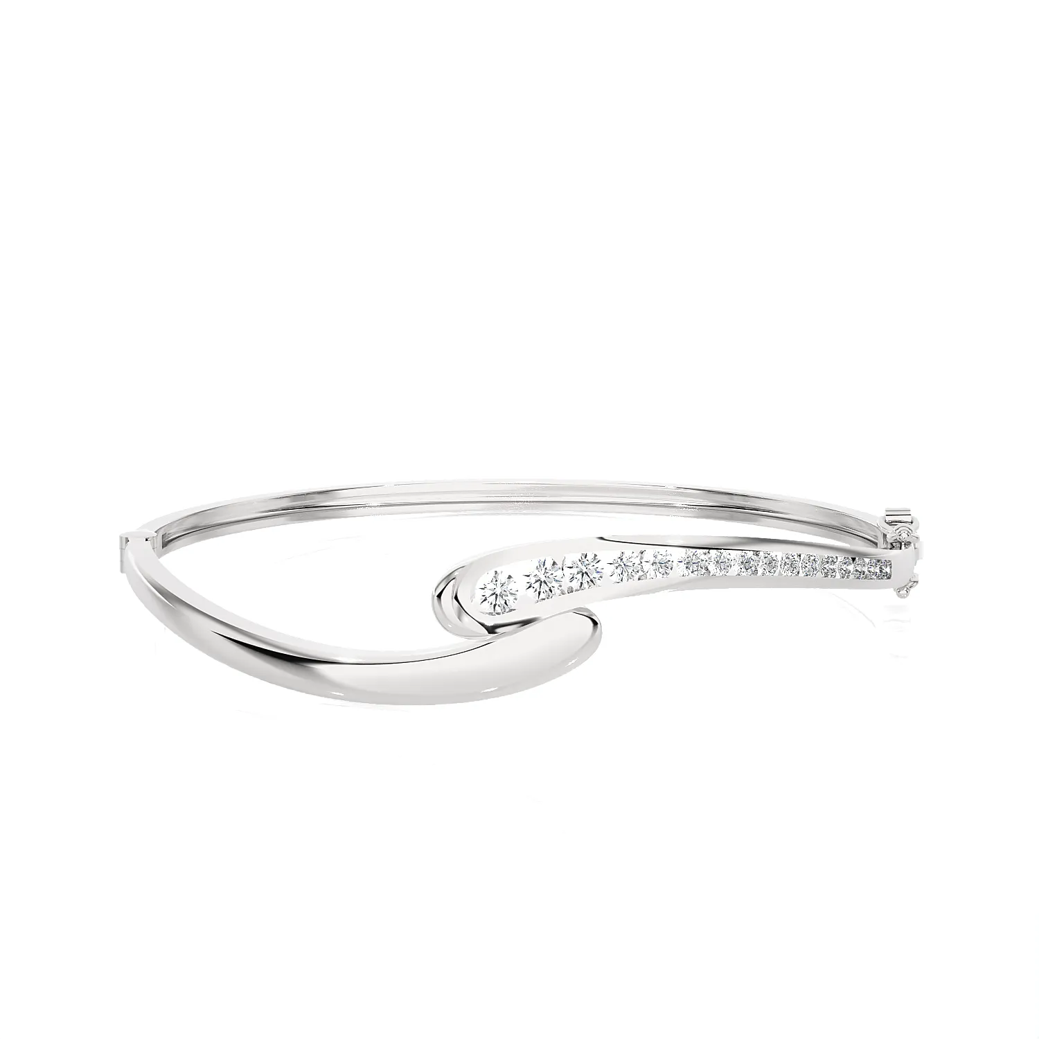 Sparkle Bypass Bangle Fashion Bracelet