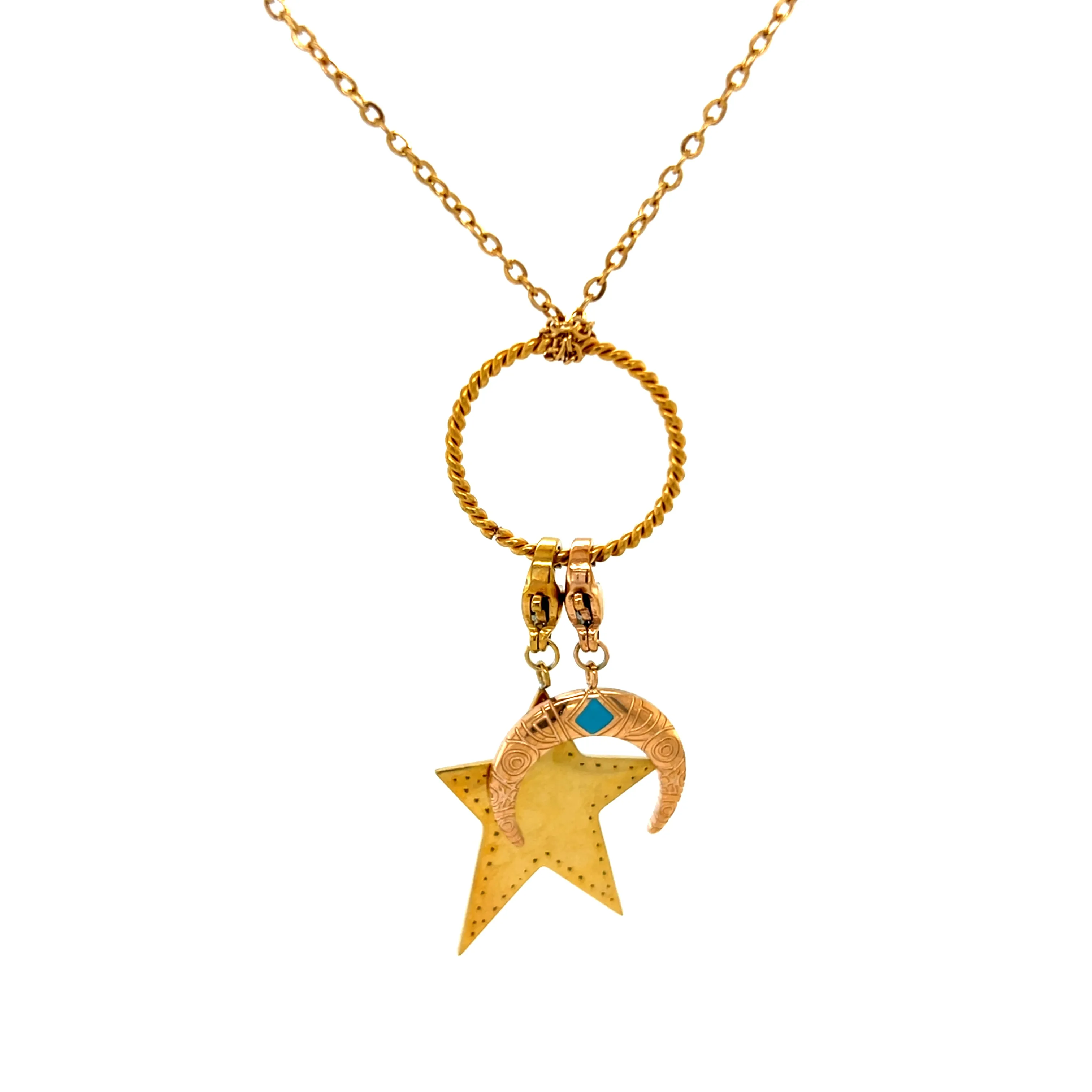 Star and Horn Charm Necklace