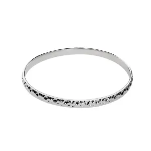 Sterling Silver Honeycomb Elements Bangle