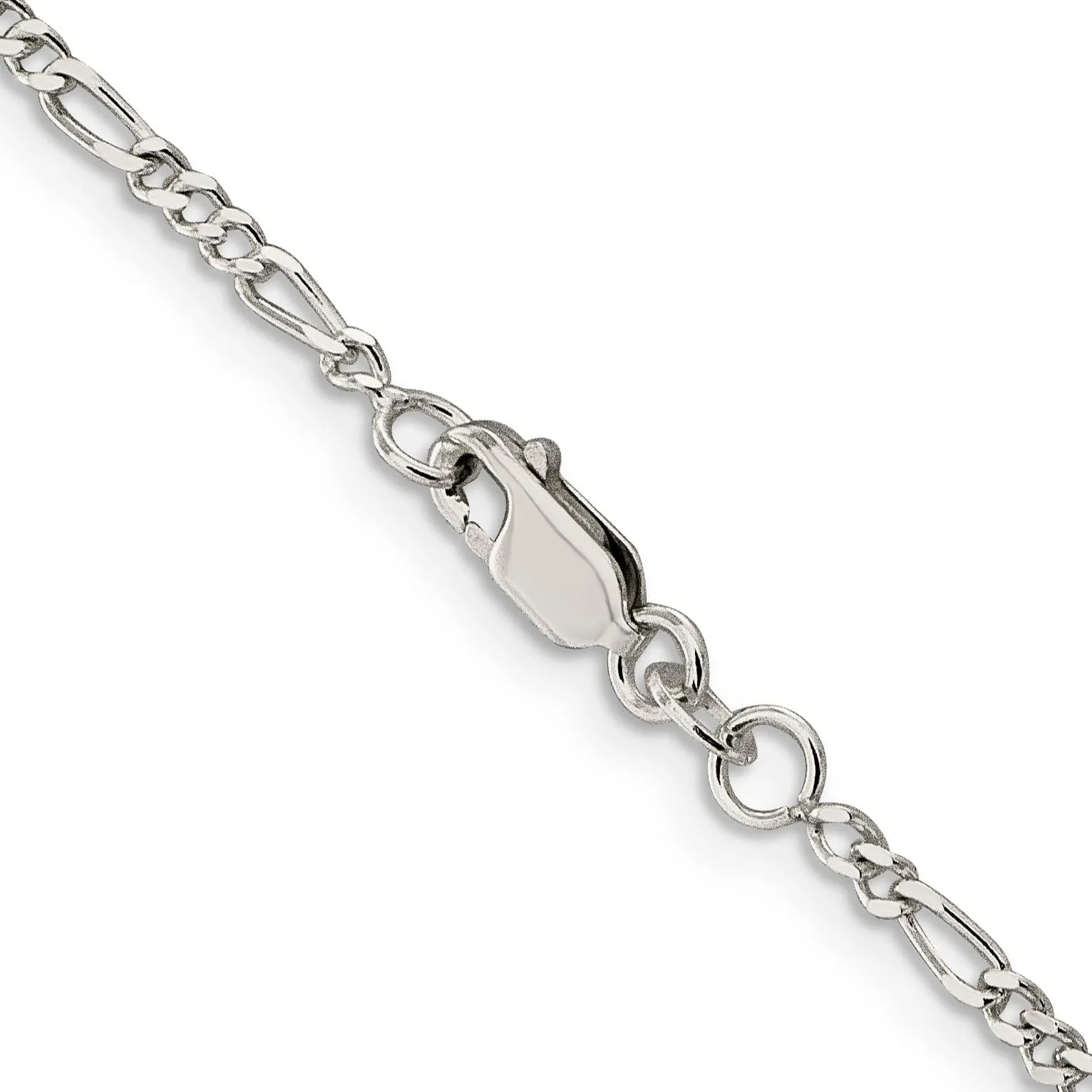 Sterling Silver Polish 2.25m Solid Figaro Chain