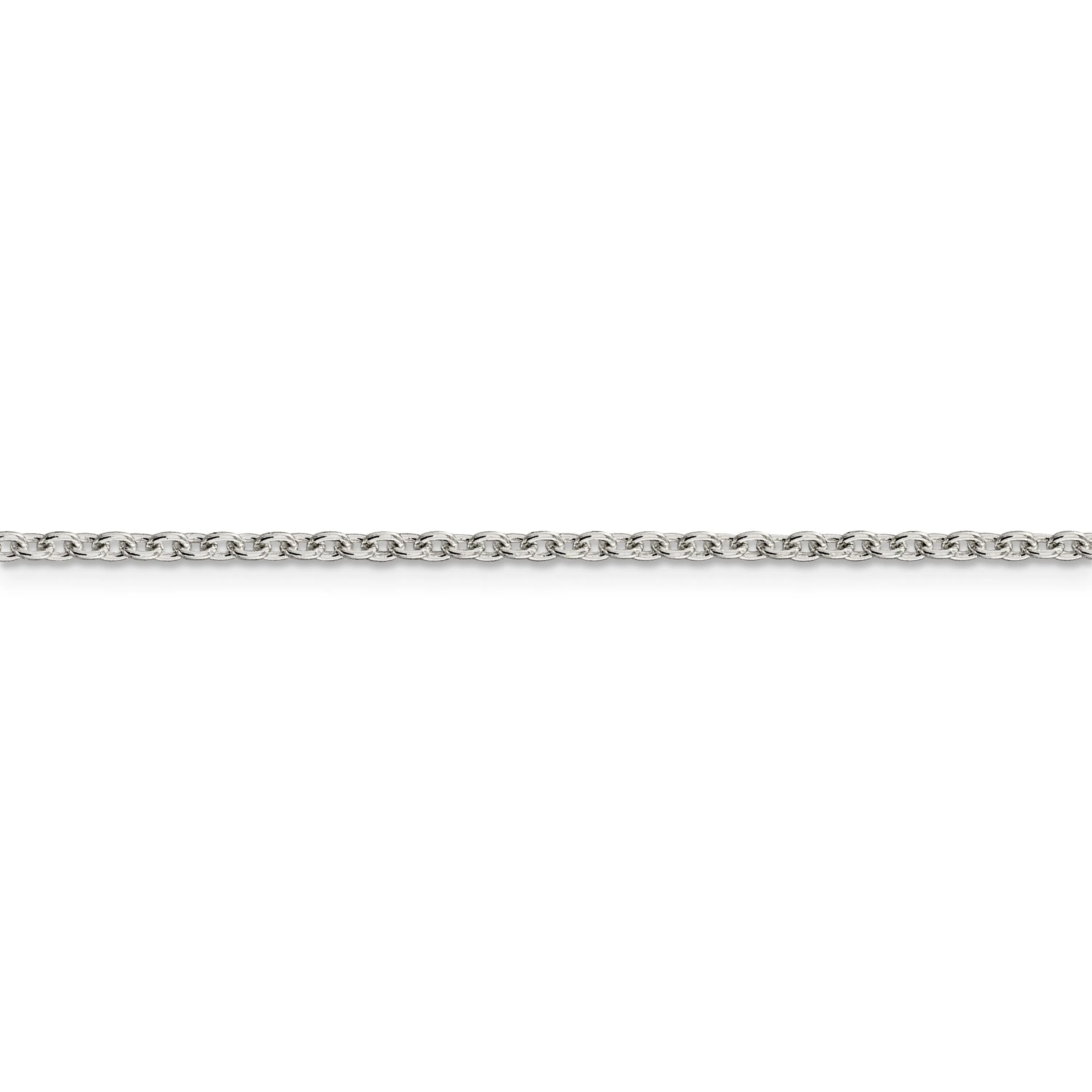 Sterling Silver Polished 2.25-mm Cable Chain