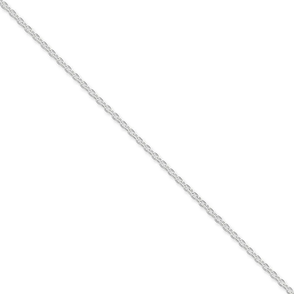 Sterling Silver Polished 2.25-mm Cable Chain