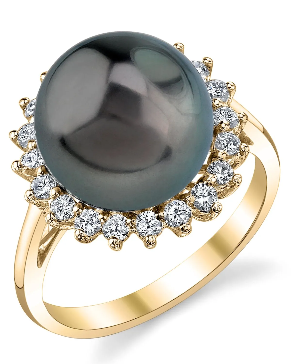 Tahitian South Sea Pearl & Diamond Sage Ring