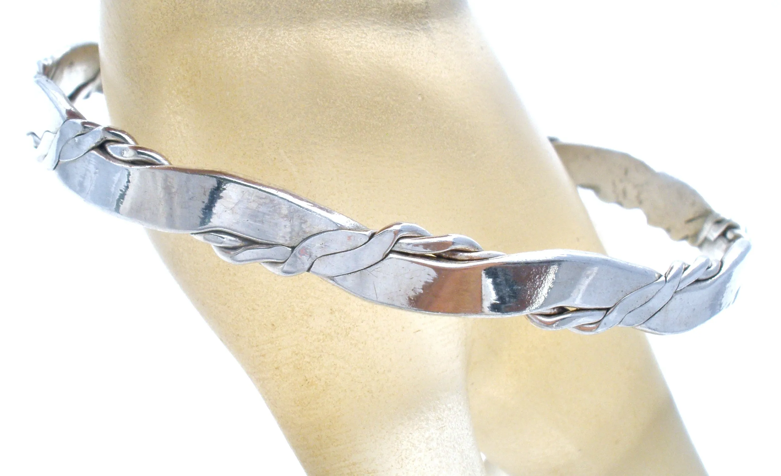 Taxco Sterling Silver Bangle Bracelet Vintage