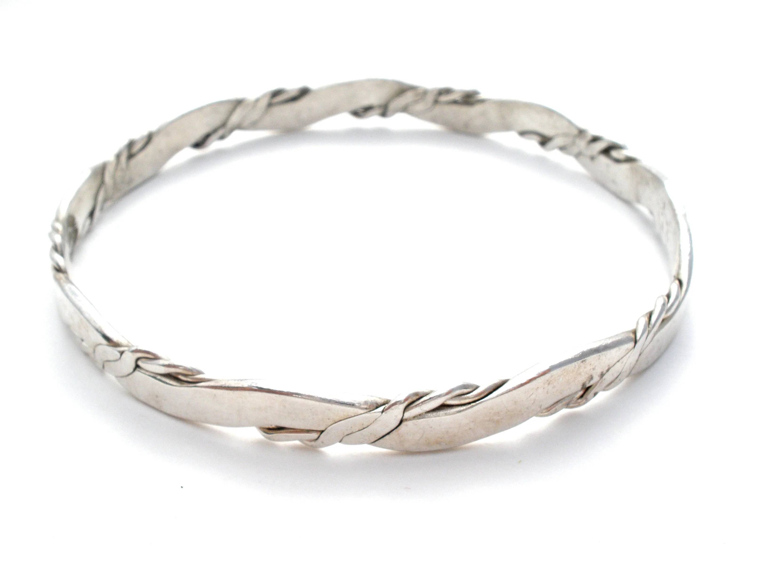 Taxco Sterling Silver Bangle Bracelet Vintage