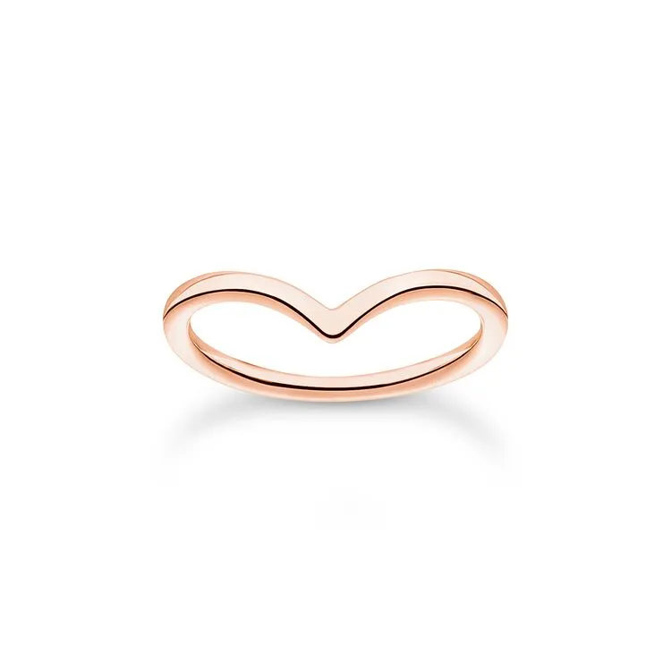 Thomas Sago Rose Gold V-Shape Ring