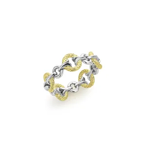 Tuileries Gate Stack Ring - Two Tone Gold   Silver