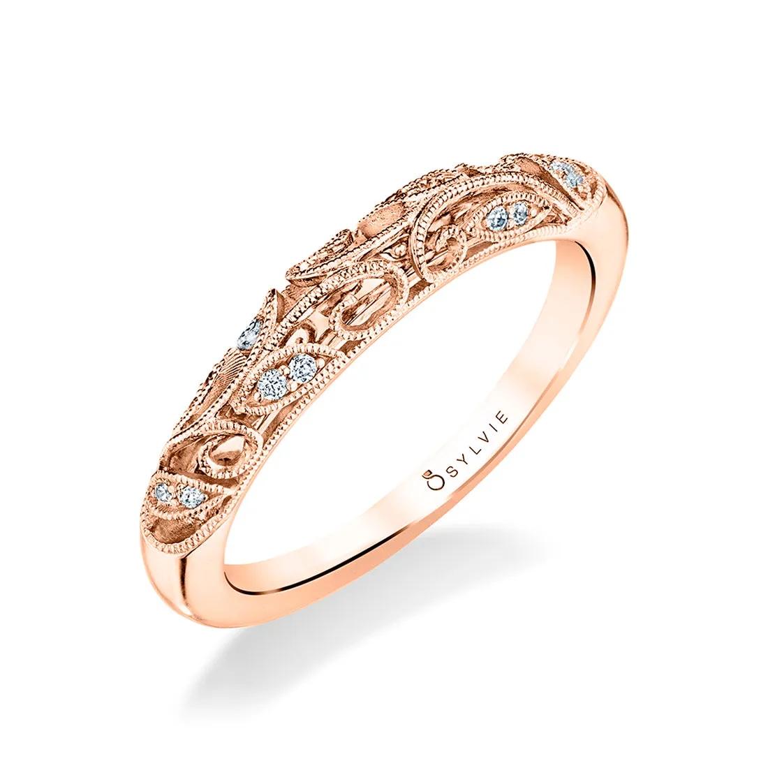 Vintage Wedding Band - Roial 14k Gold Rose