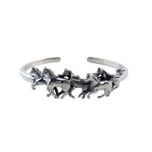 Wild Horses Cuff Bracelet in Sterling Silver