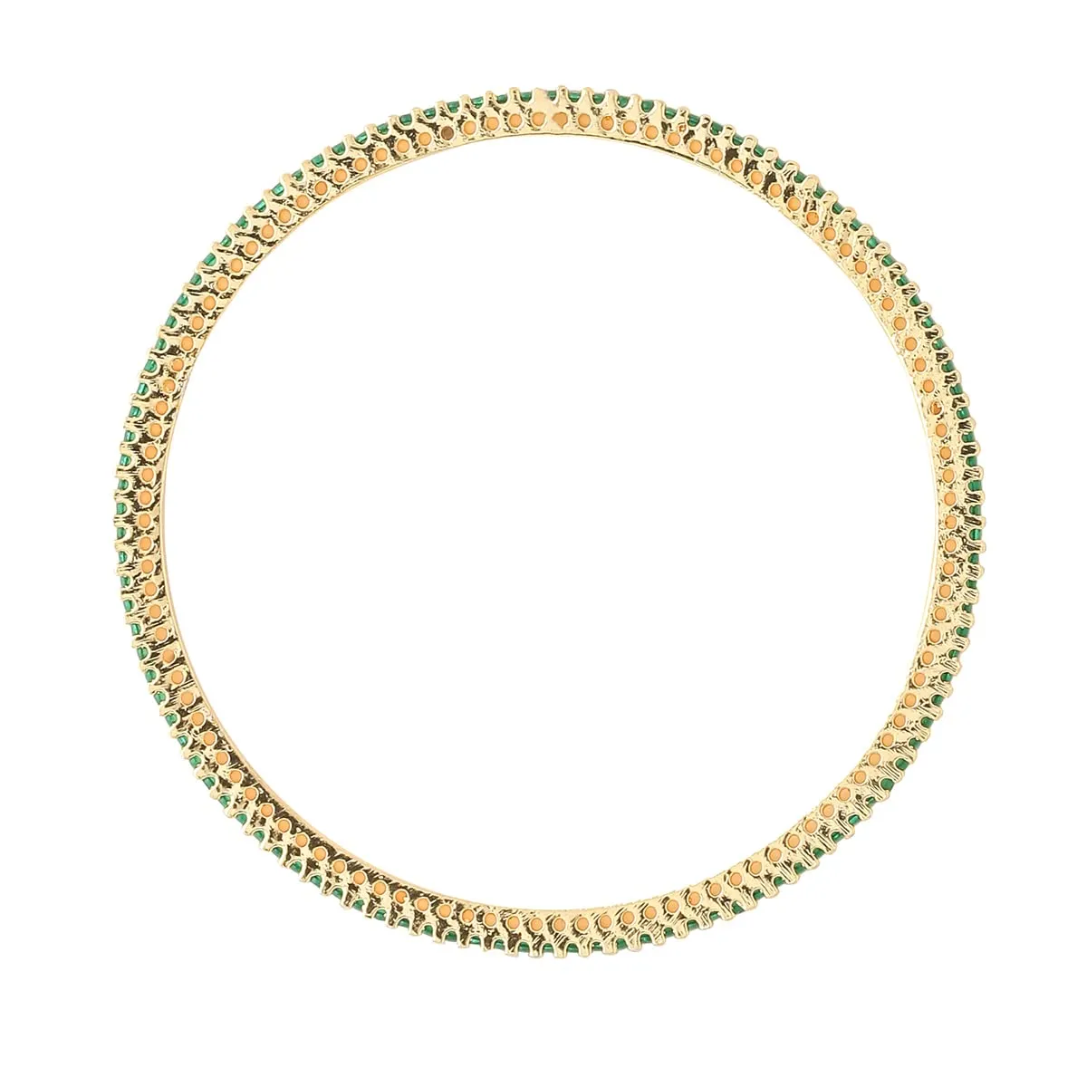 Yellow Chimes Bangles for Women & Girls Traditional American Diamond Bangles for women | Gold Tone Green AD Stone Bangles for girls | Birthday Gift For girls & women Anniversary Gift for Wife