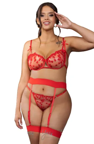 YesX YX845Q Red Bra Set