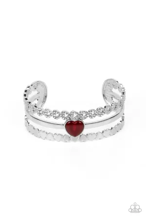 You Win My Heart - Red Bracelet - Paparazzi Accessories